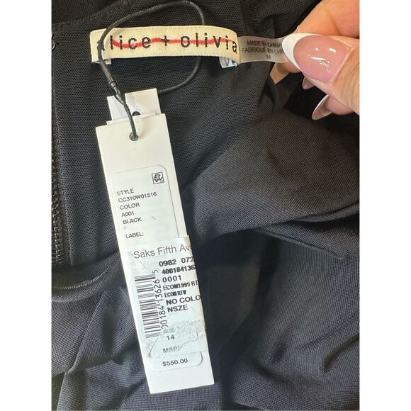 NWT Alice + Olivia Kalena Cutout Maxi Dress Size M $550 - Picture 12 of 12